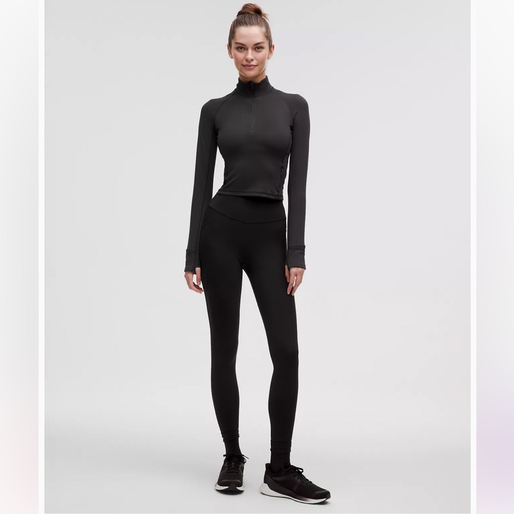 Lululemon It's Rulu Ribbed Cropped Half Zip Updated - Picture 2 of 16